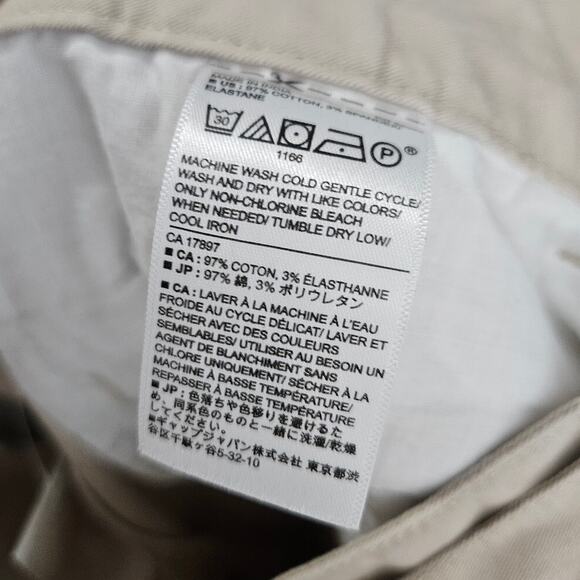 NEW Banana Republic 4 Chino Pant Belted Tan Classic Coastal Career Cottong Blend - Picture 4 of 4